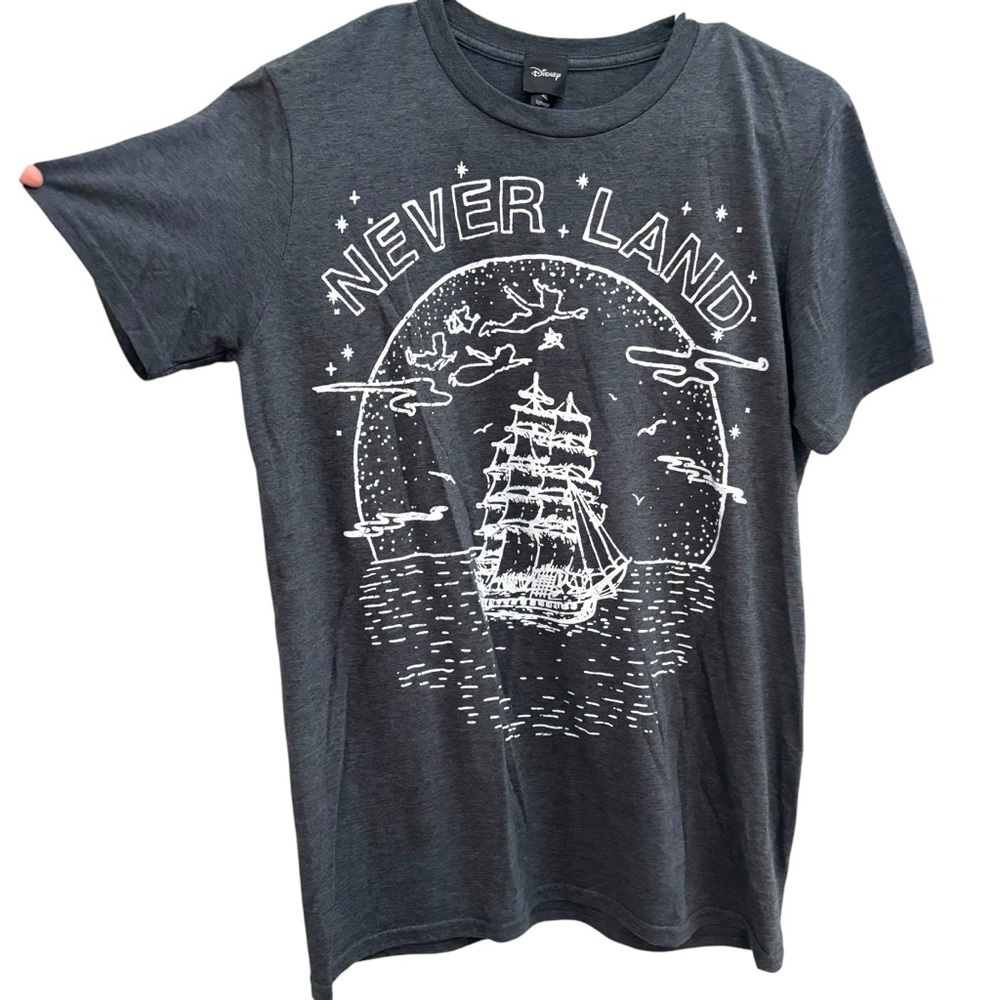 Disney never land Peter Pan cotton blend gray graphic oversize tee